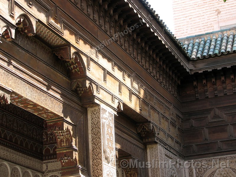 Details of a wall of the Bahia Palace