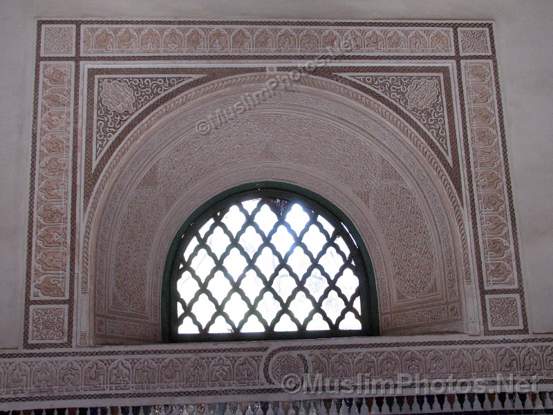 Details of a part of a wall at the Bahia Palace